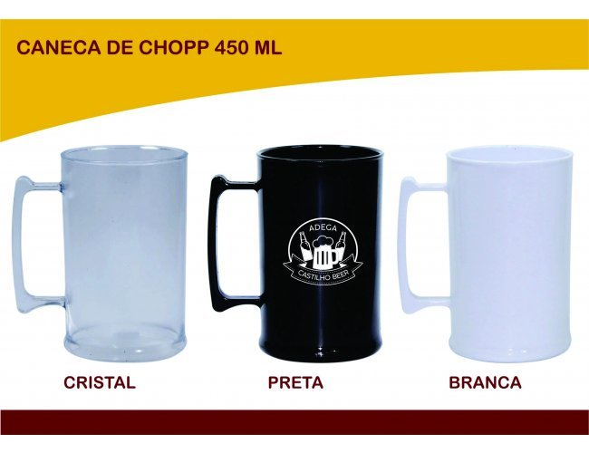 Caneca para Chopp Personalizado 450ml - Modelo DEC 0041