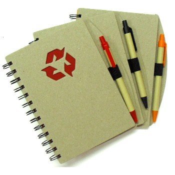 CADERNO RECICLADO COM CANETA - DEC A0985