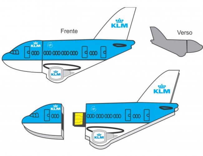 Pen drive ESTILIZADO - Modelo DEC 10101 Cias areas