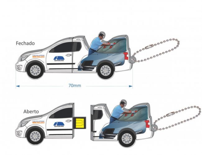 Pen drive Estilizado em acrlico - Modelo DEC 10101 - Formato Carro