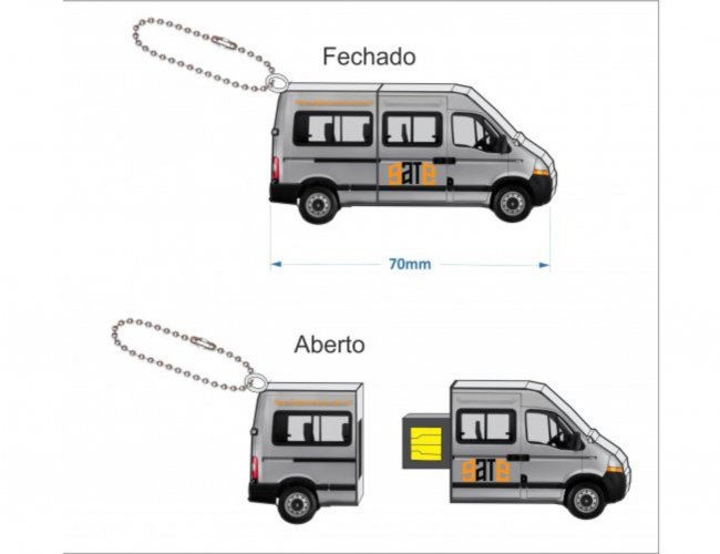 Pen drive estilizado - Modelo DEC 10101 Van Executiva