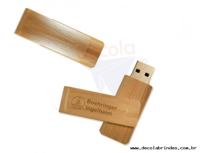 PEN DRIVE GIRATRIO DE BAMBU - DEC F126BAMBU