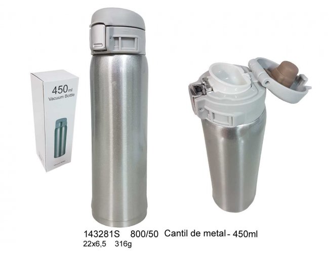 Cantil de Metal 450ml - Modelo DEC 143281 cores