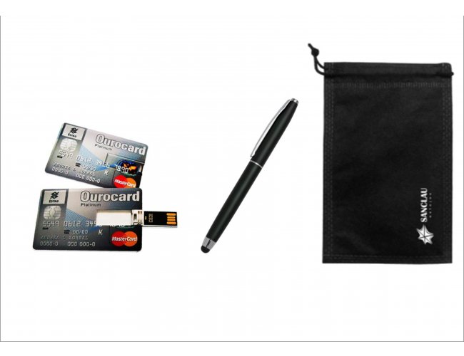 Kit Caneta Touch  e Pen drive Card - Modelo DEC 10108