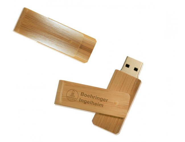 PEN DRIVE GIRATRIO DE BAMBU - DEC F126BAMBU