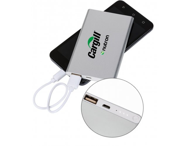 Power bank Metal com Indicador Led - Modelo DEC 2012